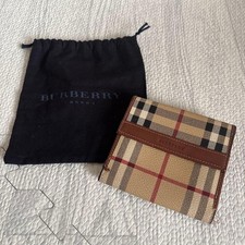 Vintage Burberry Nova Check Bifold Wallet Beige Brown Italy