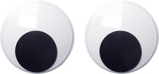 6 Inch Giant Googly Eyes - 2 PCS Plastic Wiggle Eyes with Self Adhesive for Chri
