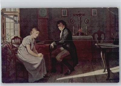 12030509 - signed Wenzel Tornoe - Beethoven at the piano and the blind Beethoven,