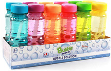 12 Pack 4Oz Big Bubble Bottles, Bubble Blowing Solution for Kids