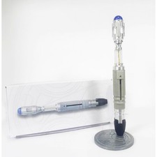 IN US Doctor Who 10th Metal Screwdriver LED Light Sound Cosplay Prop Replica Toy