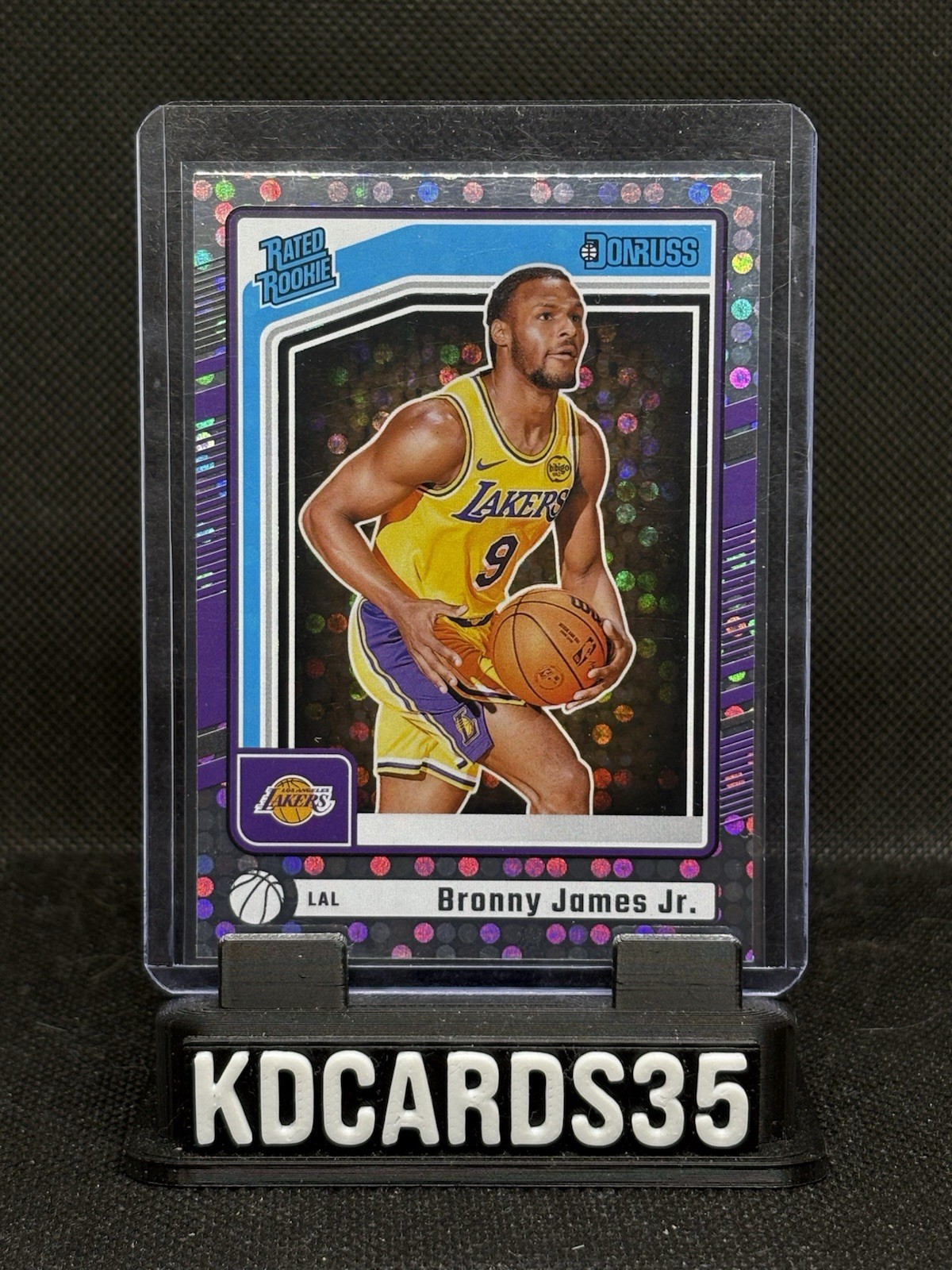 2024-25 Panini Donruss Rated Rookie Bronny James #243 Disco Lakers RC LeBron