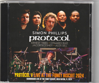 SIMON PHILLIPS & PROTOCOL- PROTOCOL V: Live at the Funky Biscuit 2024 (2CD)