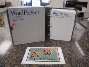 Vintage WordPerfect V5.1 Large Big Box Manual Only - Government Copy - JD337