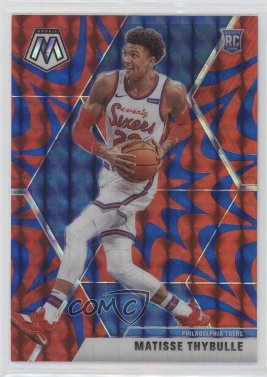 2019-20 Panini Mosaic Rookies Reactive Blue Prizm Matisse Thybulle #245 dq2