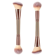 Dual-Ended Makeup Brush Foundation Blush Contour Soft Premium Synthetic
