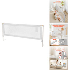 Vevor Toddler Bed Rail Kids Beds Guard Rail Reinforced Iron Pipe And Oxford