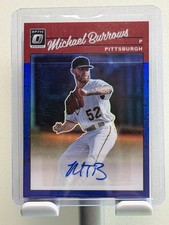 2023 Donruss Optic Michael Burrows 1990-MB  Blue Auto /25