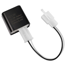 2-Pin Electronic LED Flasher Relay with Wires, Adjustable 2 Prong Blinker