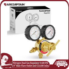 ARCCAPTAIN Nitrogen Gas Regulator 0-800 PSI 0-4000PSI Output Pressure CGA580 New