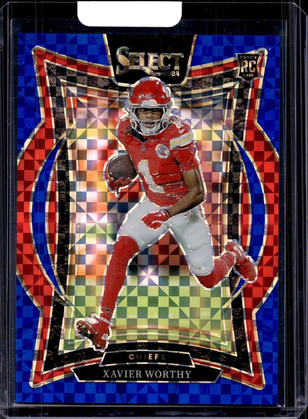 2024 Panini Select #32 Xavier Worthy Blue Prizm #/249