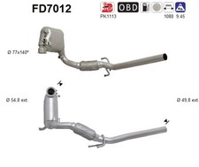 PARTIKELFILTER FÜR VW POLO IV (9N , 9A ), SEAT CORDOBA (6L2) - AS FD7012