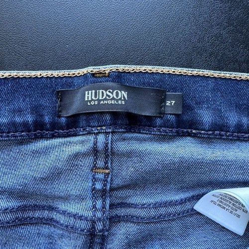 Jeans skinny Hudson Nico donna taglia 27 grezzo orlo invecchiato lavaggio medio vita media - Foto 8 di 10