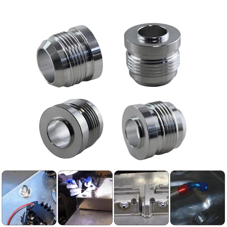 4PCS AN16 1'5/16"-12 Male Adapter Weld Bung Nitrous Hose Fitting Tank Cell Water - Imagem 2 de 4