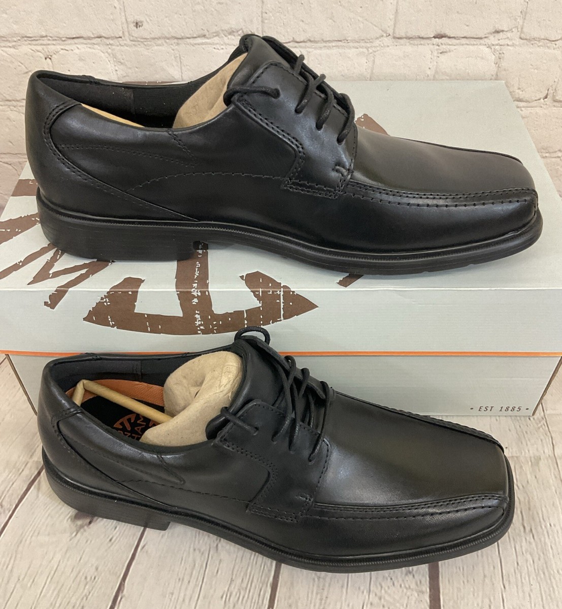 LEATHER DUNHAM MENS Dress Shoe Lace Up DAB02BK Black Size 12 Oxford Dunham Men main image 4