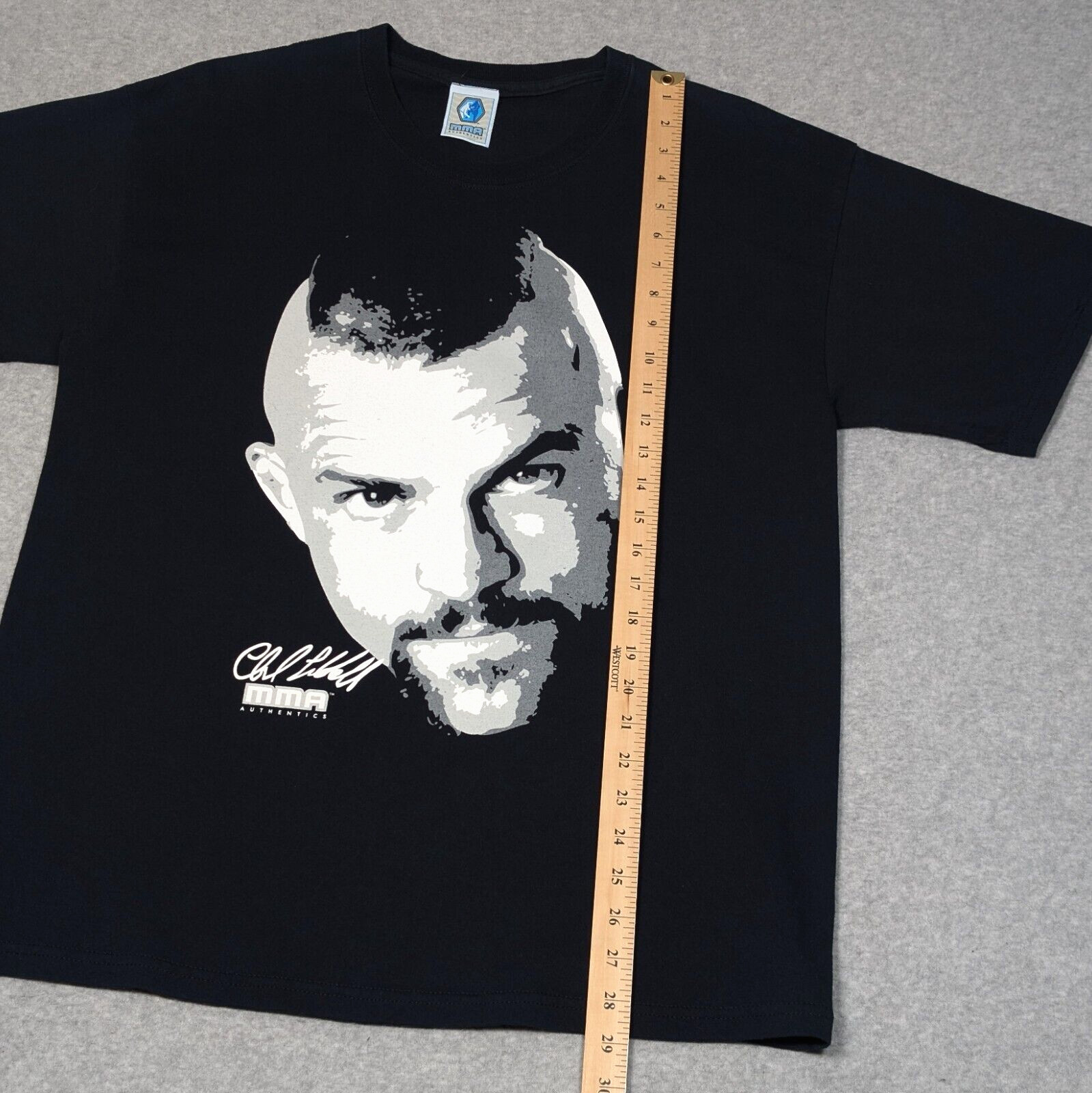 Vintage Y2K Chuck Liddell Big Face Print Shirt Large MMA Authentics The Iceman image 6