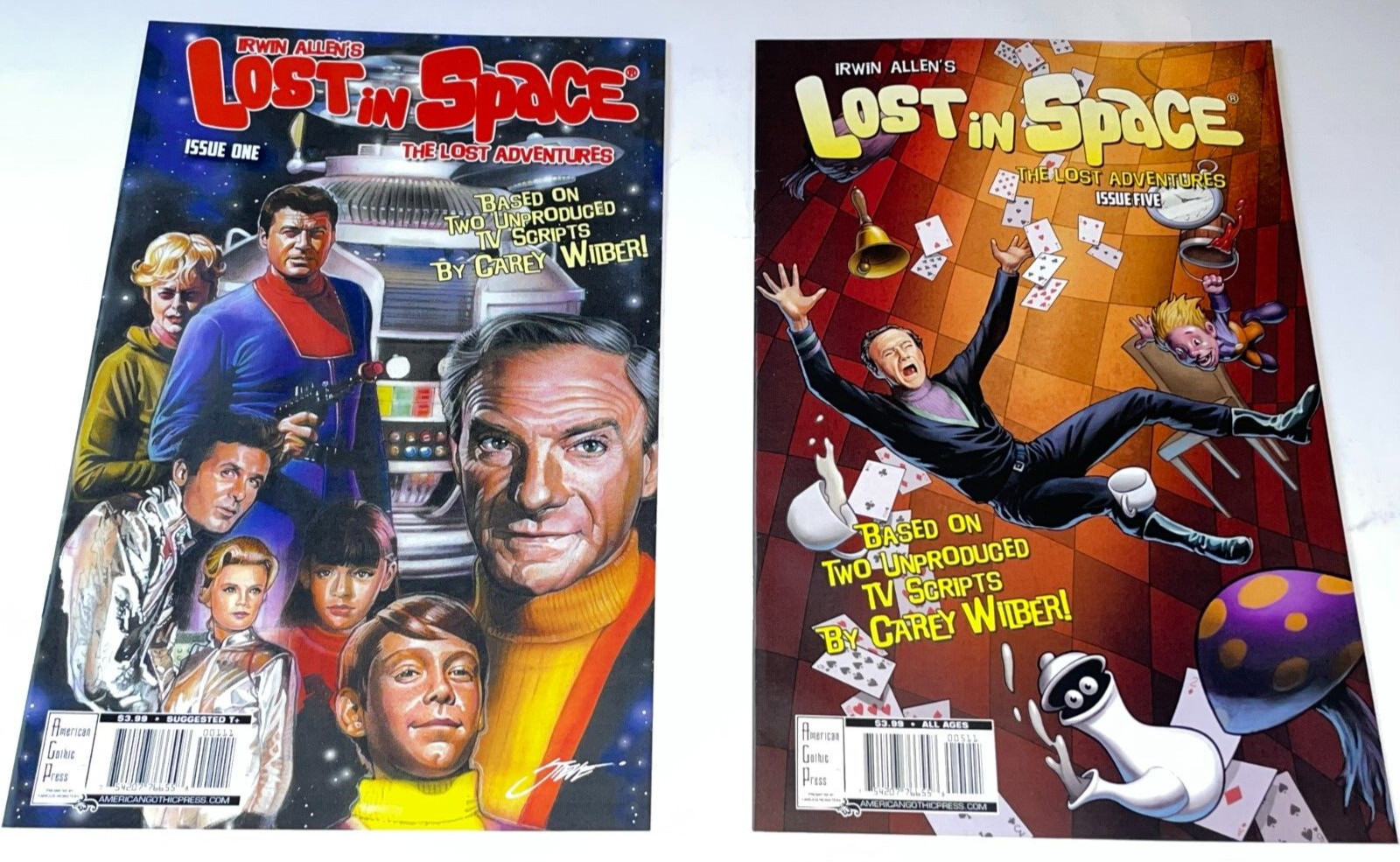 American Gothic Comics LOST IN SPACE LOST ADVENTURES 2 BOOK LOT # 1 5 VF/NM 2016