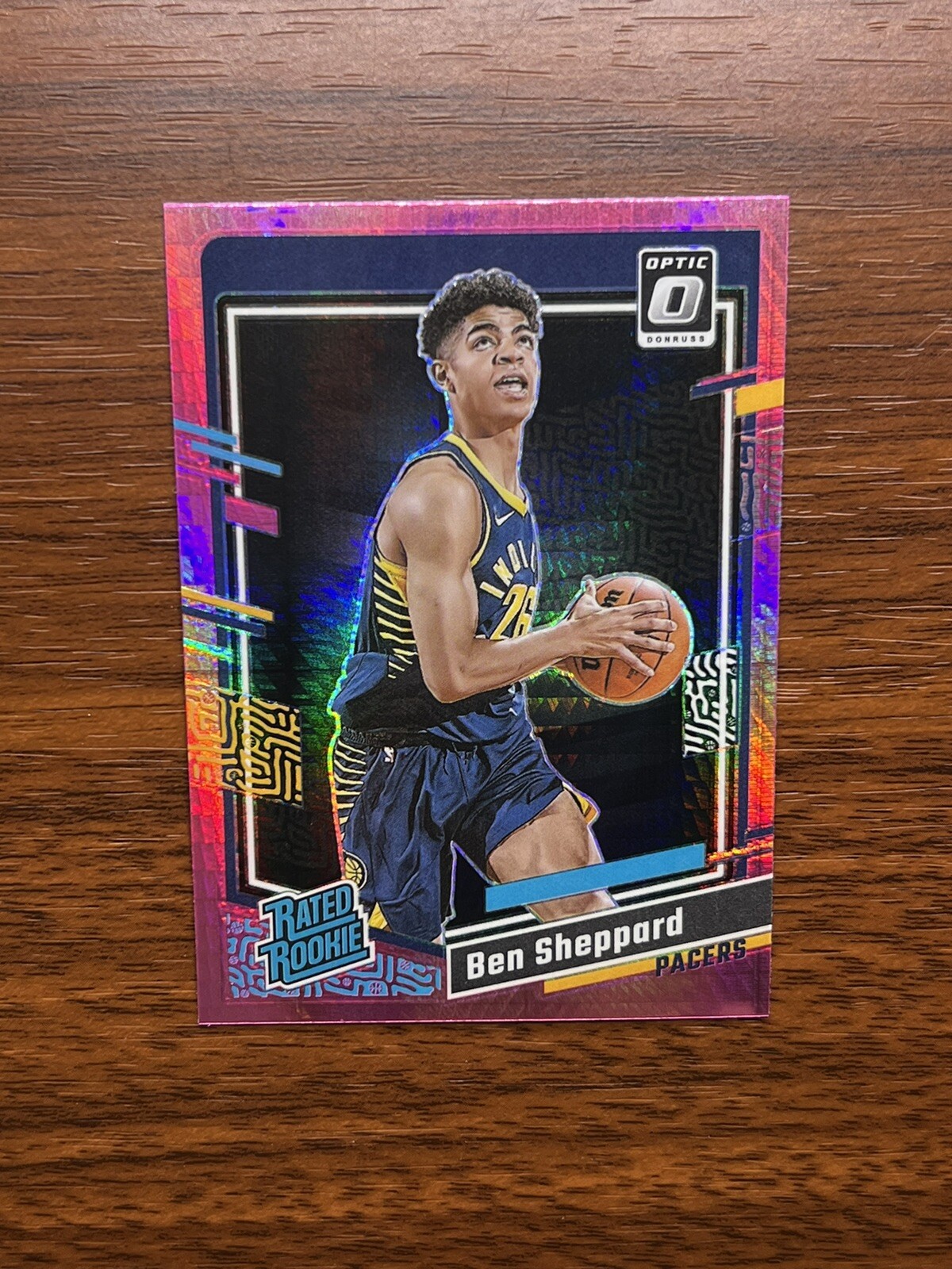 2023-24 Optic Ben Sheppard PINK HYPER RATED ROOKIE SP #221 Panini Pacers RC