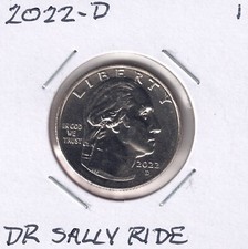 2022-D Dr Sally Ride Washington Quarter . Came straight from old roll. (#1)