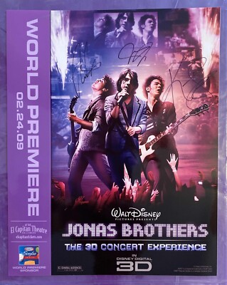 THE JONAS BROTHERS DIGITALLY AUTOGRAPHED 8x10 