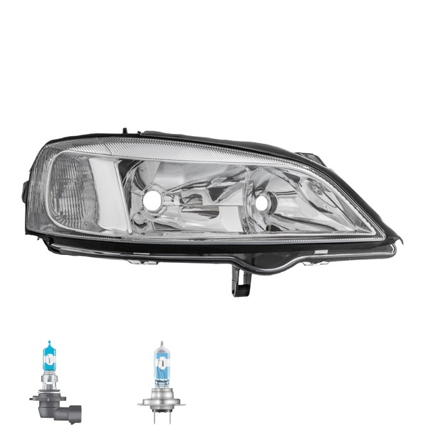 Scheinwerfer Rechts H7 Chrom FüR Opel Astra G Cabriolet CC Caravan Inkl. Lampen-image