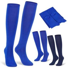 Men's Sport Football Soccer Long Socks Plain Over Knee Bottom Non-slip Socks