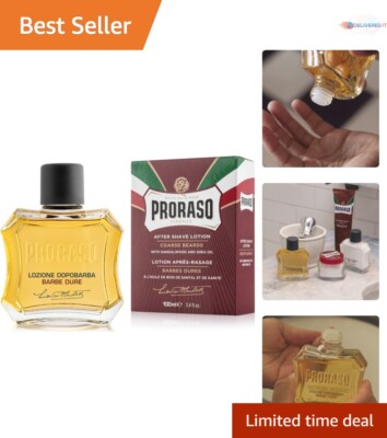 After Shave Lotion Moisturizing Nourishing Coarse Beards Sandalwood Shea