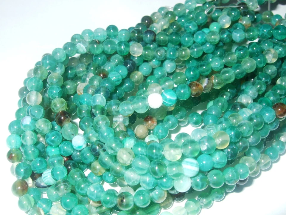 - Pietre Dure Forate - AGATA VERDE sfera 4 mm 20 pz