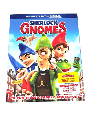 Sherlock Gnomes (Blu-ray + DVD + Digital) Brand New Sealed with Cardboard Sleeve