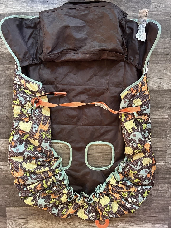 Funda Carrito de Compras Infantino Compacta 2 en 1, Neutra, Impresión Safari  Foto 3 de 4