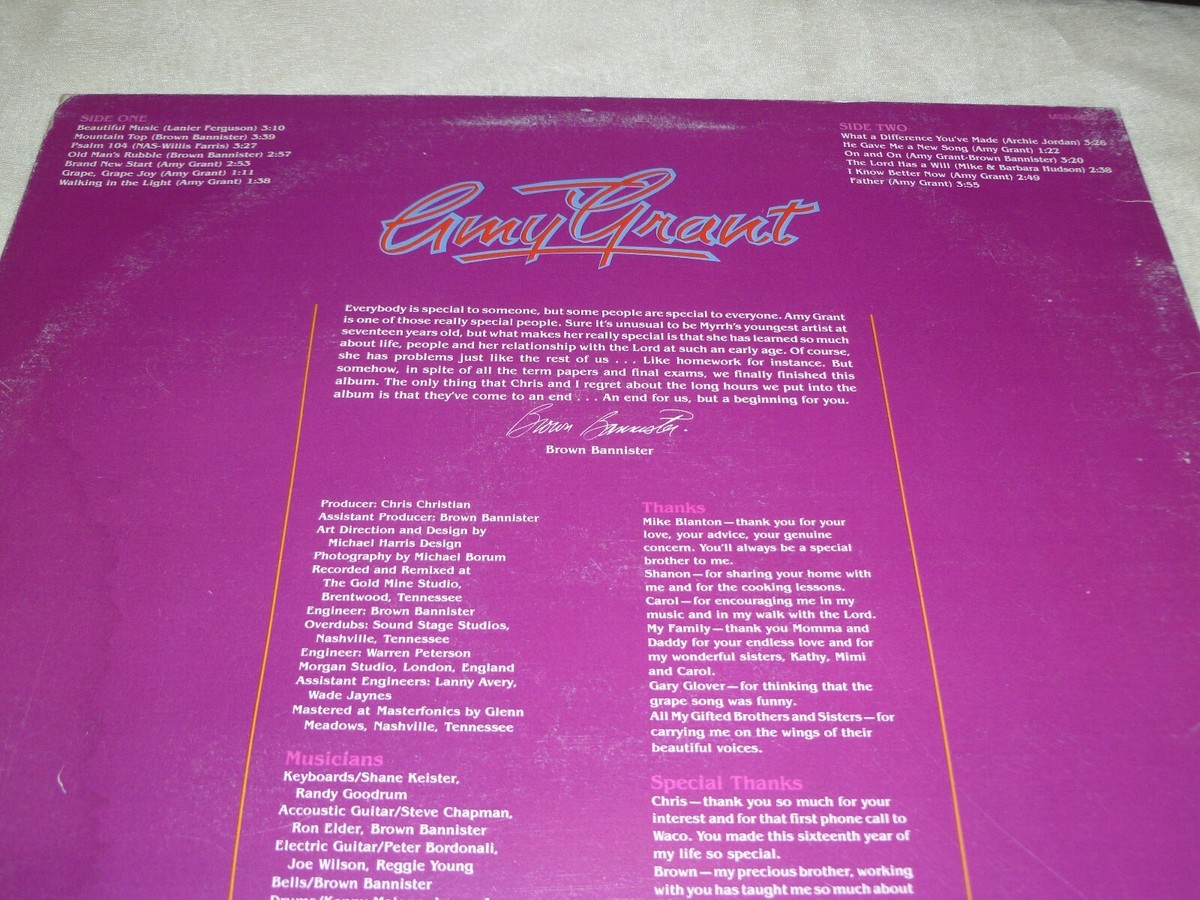 VHTF 1977 MYRRH RECORDS AMY GRANT PROMO DEMO ALBUM MSB-6586 PLAYS 