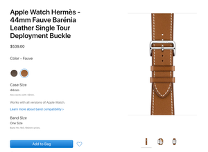 fauve barenia leather single tour deployment buckle