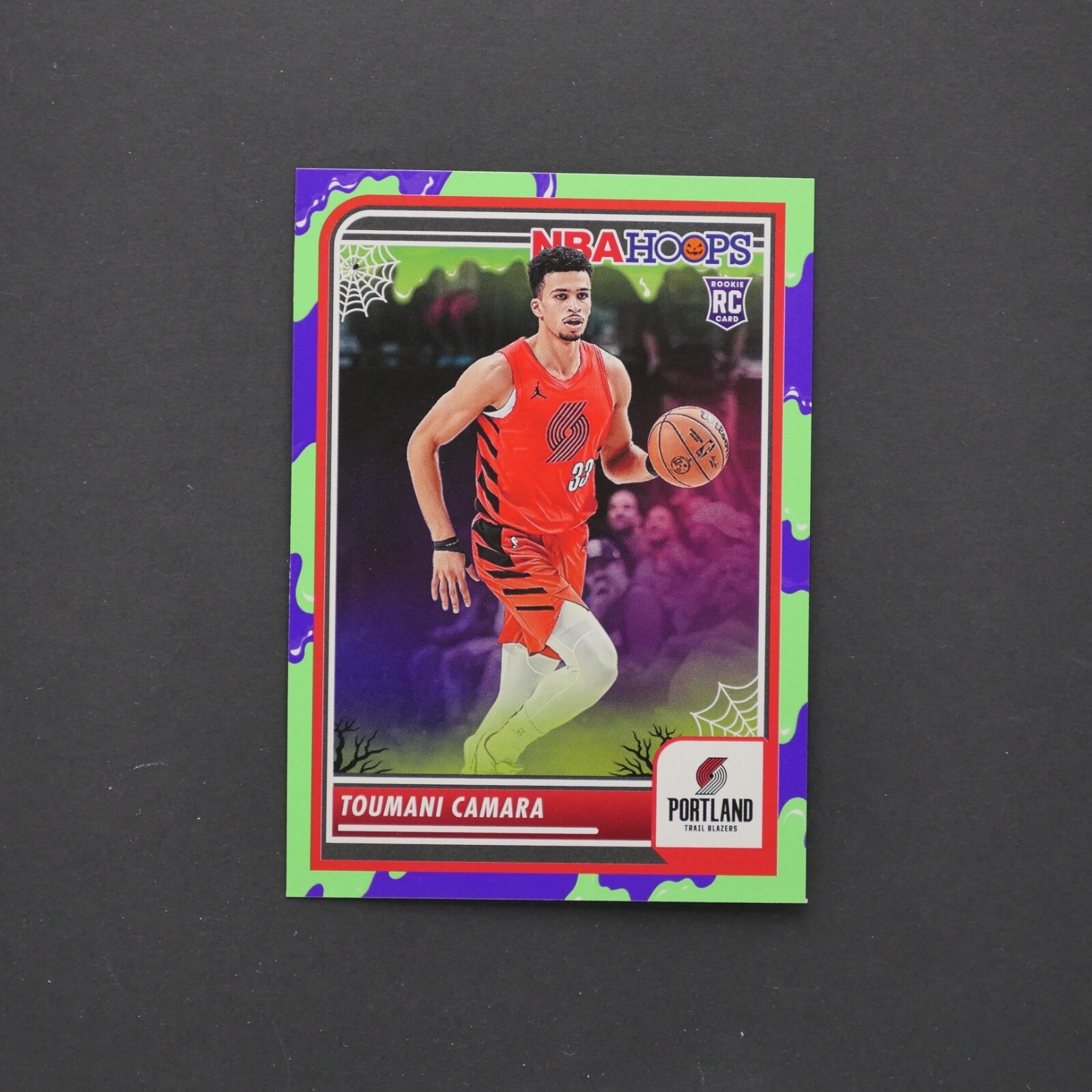 2023-24 Panini Haunted Hoops - Toumani Camara #10 Slime (RC)