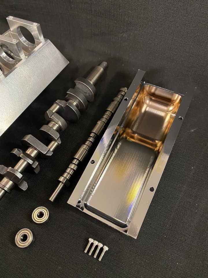 1/4 Scale V8 Engine Block, Crankshaft, Camshaft, Oil Pan & Timing cover ...
