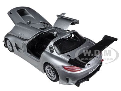 MERCEDES BENZ SLS AMG GT3 SILVER 1/24 DIECAST MODEL CAR BY