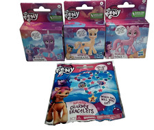 3 My Little Pony Crystal Theme Ponies and Mystery MLP Pack Charm Bracelet