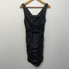 Express Women Sleeveless Mini Ruched Body-con Dress Size 6 Shimmer Party M286 10