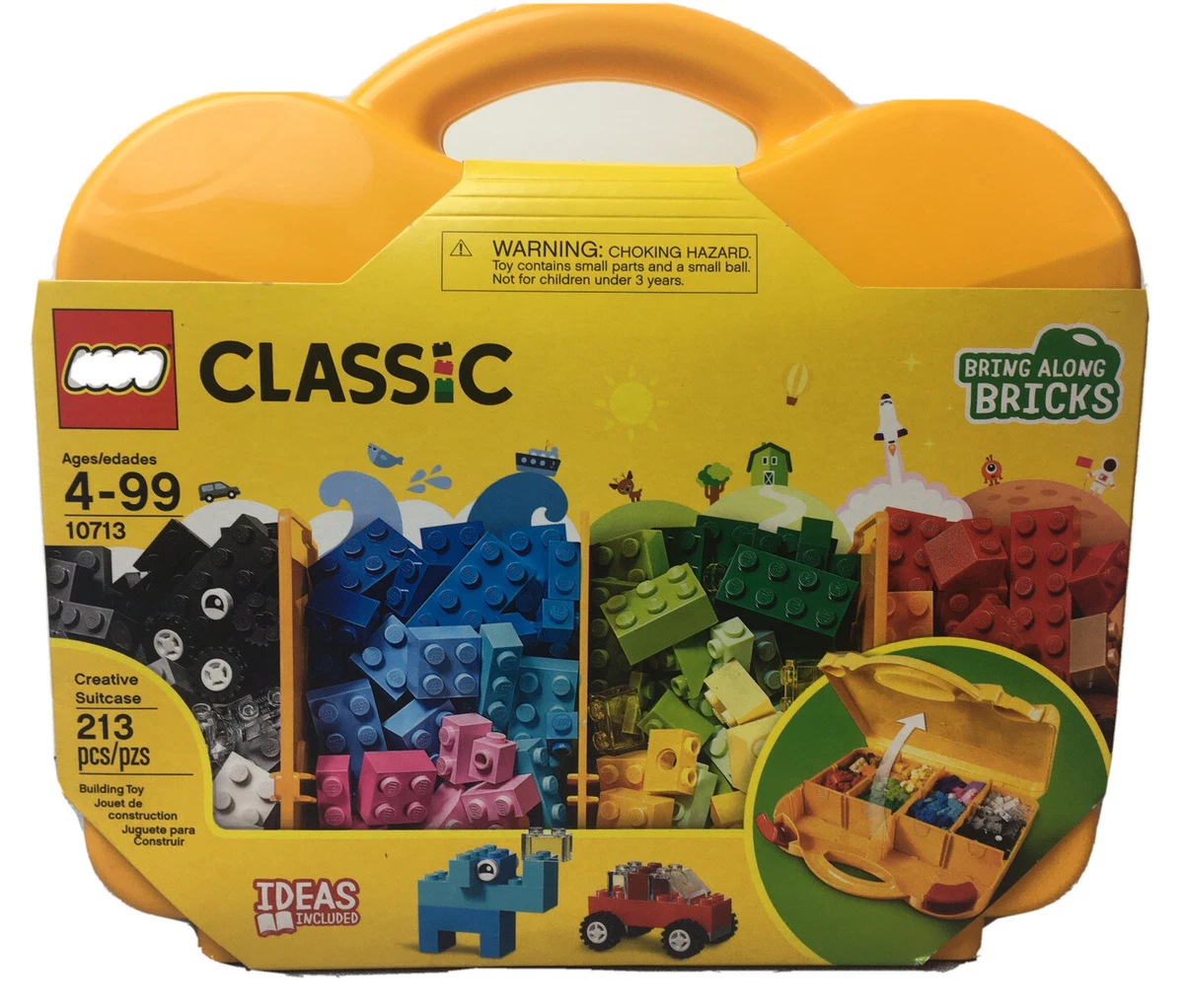 Lego 10713 Classic Creative Suitcase Bring Along Bricks 213 Pcs New Office CL4