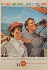Original 1959 Coke Print Ad Vintage Magazine Advertisement Ephemera Coca Cola
