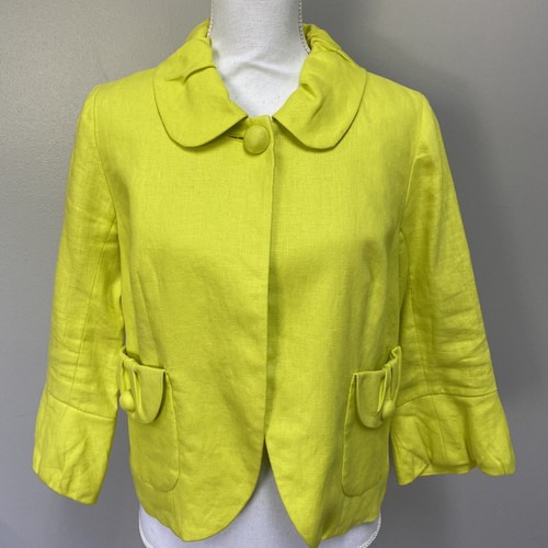 J. Crew 100% linen tulip sleeve jacket 