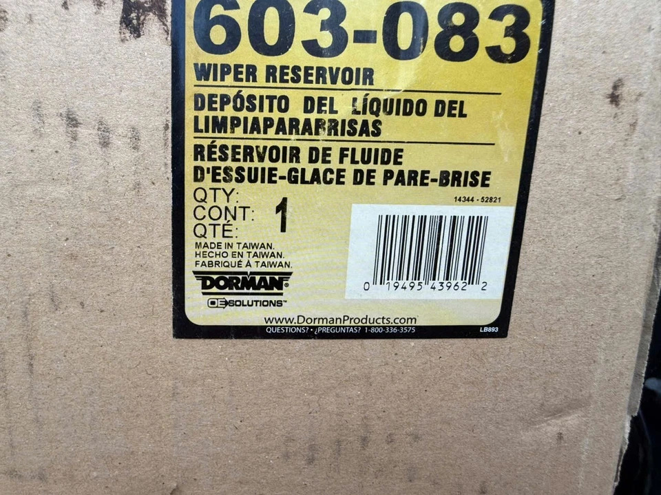 Резервуар жидкости омывателя ветрового стекла Dorman 603-083 подходит для Toyota Avalon - Изображение 2 из 2