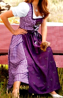 Dirndl Blusa Blanca C&a Country Life DIRNDL LILA WEISS 38, 40