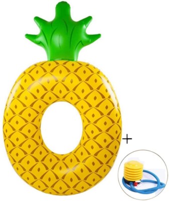ZICA Pool Float; Inflatable PVC Pineapple Swimming Ring