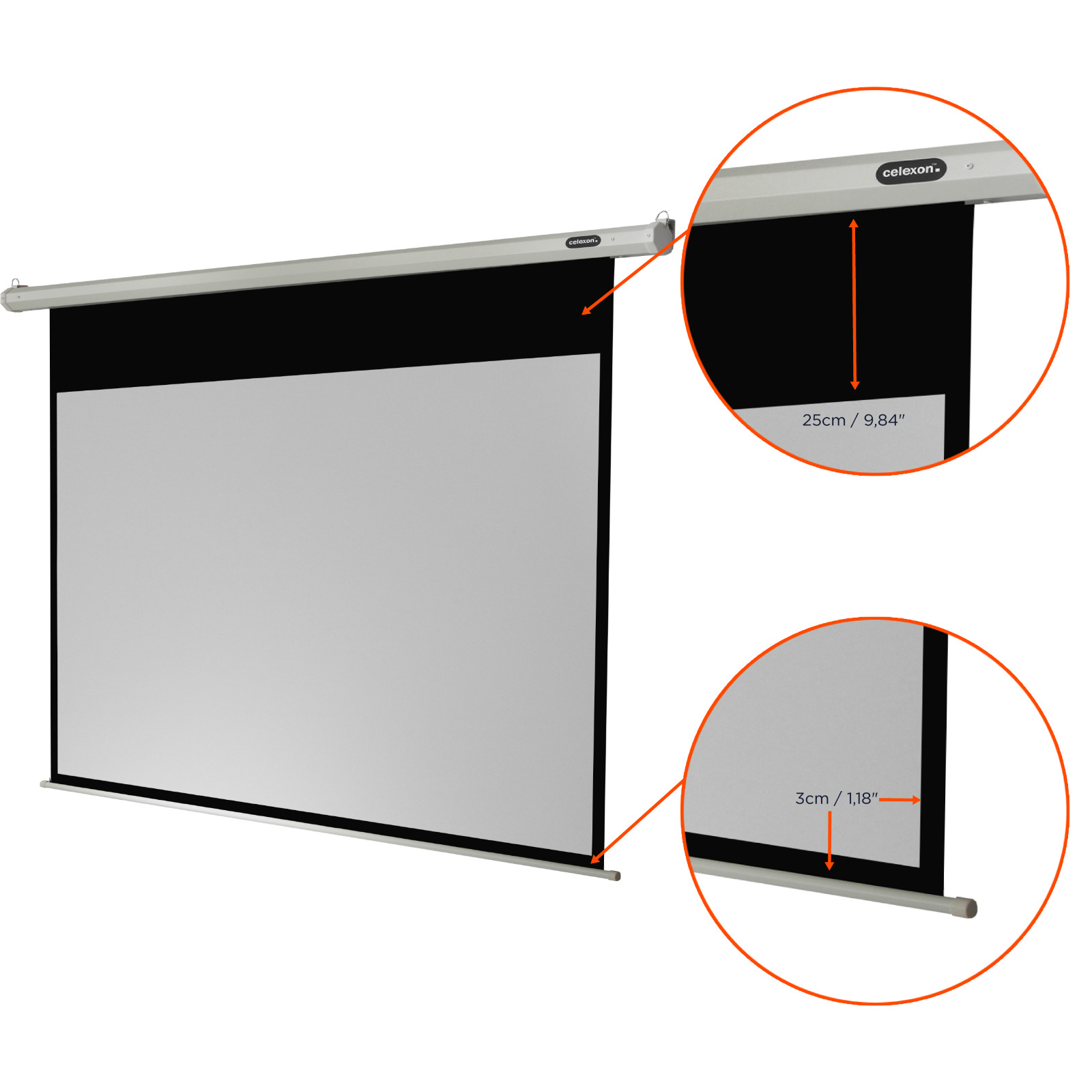 Thumbnail - Celexon Elektrische Heimkino Und Business Motor-leinwand Eco 200 X 113