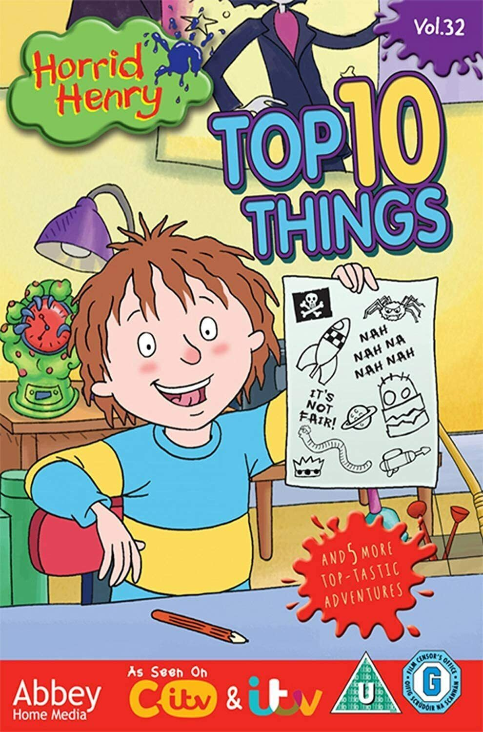 Horrid Henry: Top Ten Things DVD FREE SHIPPING