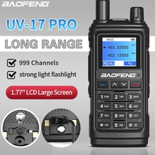 US BAOFENG UV-17 DUAL BAND TWO WAY RADIO LONG RANGE 1800MAH 771 ANTENNE