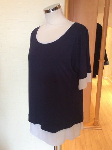 Riani Top Size 10 BNWT Navy And Ivory RRP £135 Now £34 - Picture 5 of 12