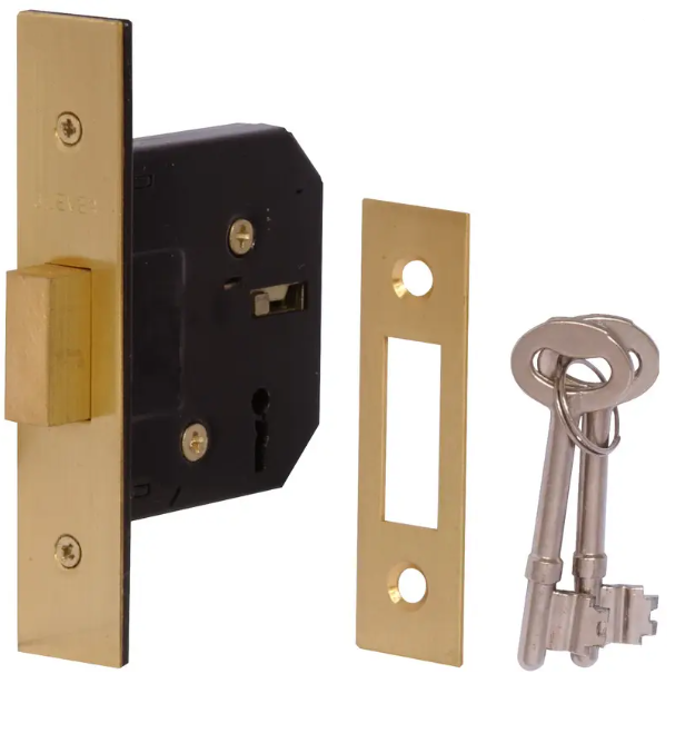 MORTICE DEADLOCK 5L 2.5″ EB       Brass