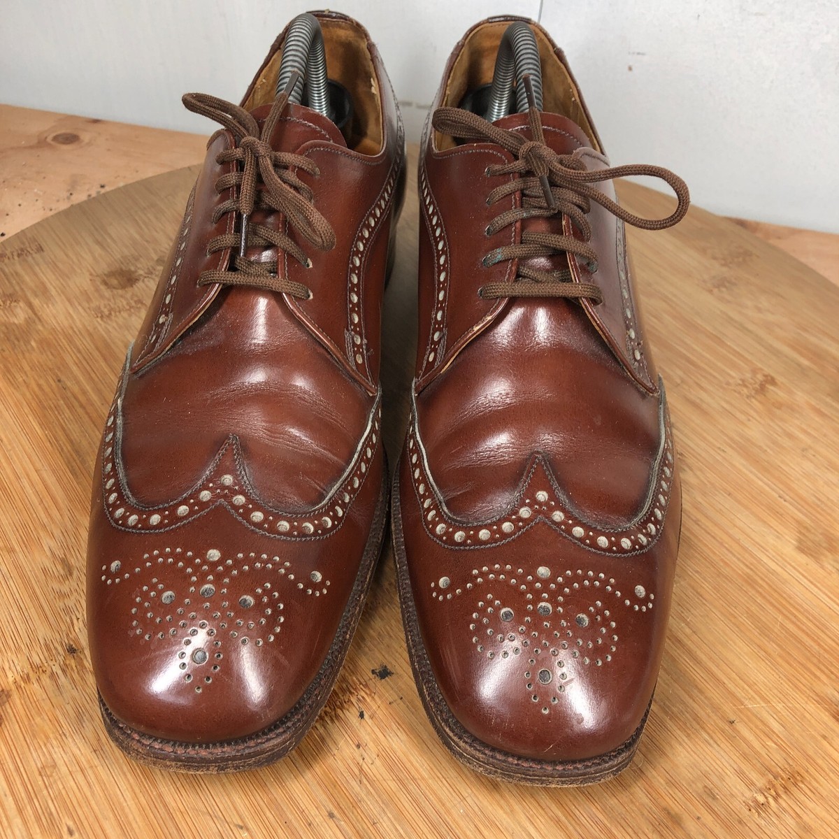 靴 70s Alan Mcafee Chepstow Brown shot wing Alan Mcafee Shoes Mens 10 US 11 Oxfords Dress Wingtip Brown