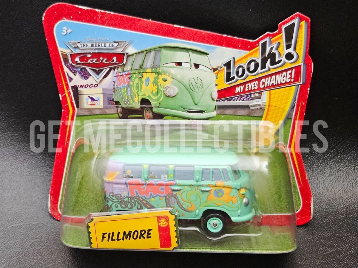DISNEY PIXAR CARS FILLMORE VW BUS EYES CHANGE SHORT CARD WOC ROR